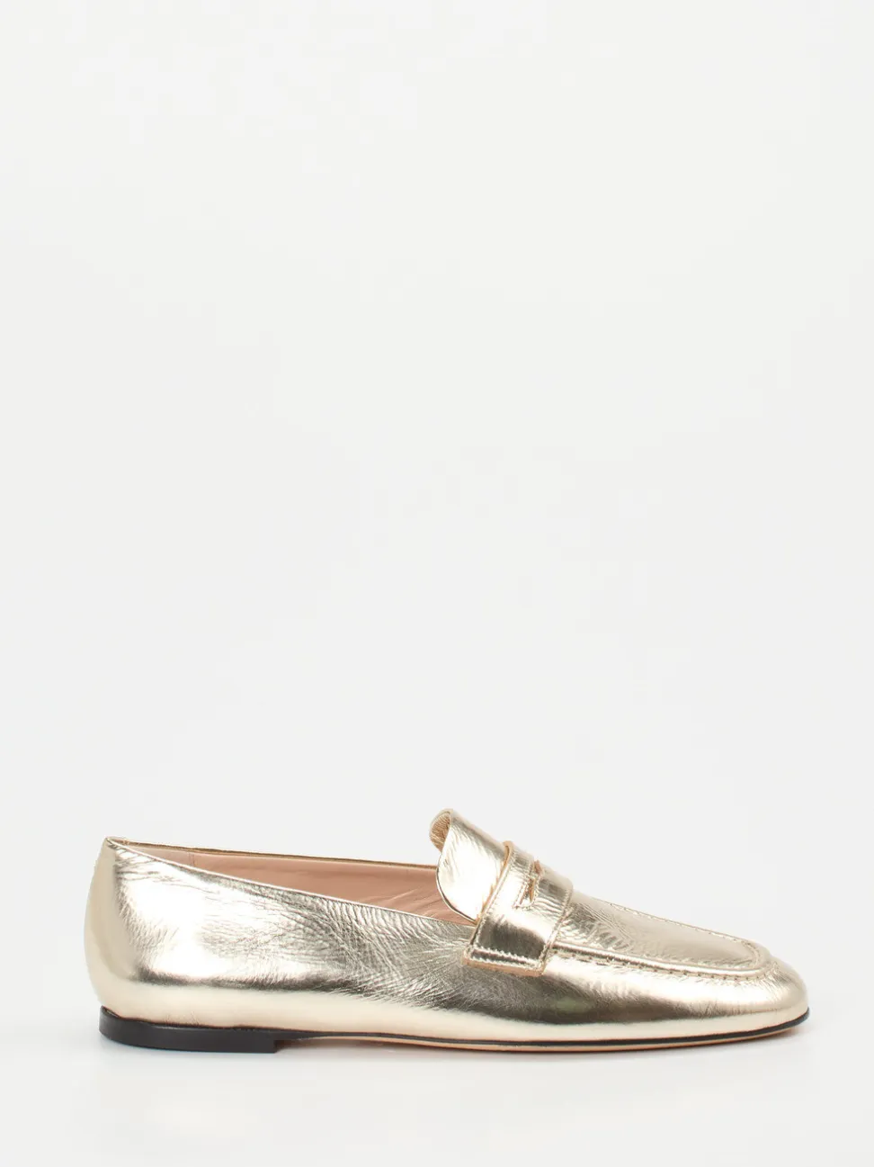 Konstantin Starke – Loafer aus Metallicleder gold