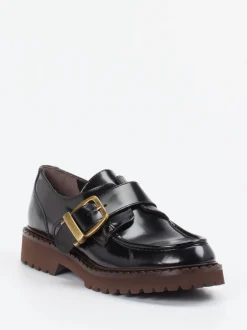 Konstantin Starke – Loafer aus Hochglanzleder schwarz