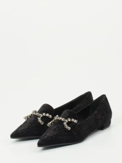 Konstantin Starke – Loafer aus Samt tiefschwarz