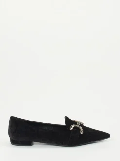 Konstantin Starke – Loafer aus Samt tiefschwarz