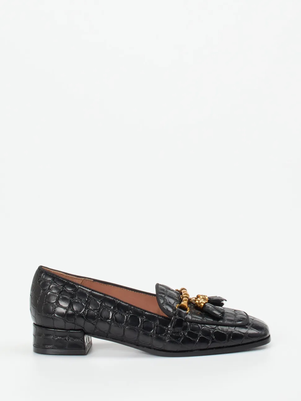 Konstantin Starke – Loafer aus geprägtem Leder schwarz