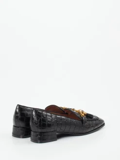 Konstantin Starke – Loafer aus geprägtem Leder schwarz