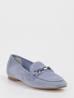 Konstantin Starke – Loafer aus Veloursleder Hellblau