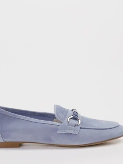 Konstantin Starke – Loafer aus Veloursleder Hellblau