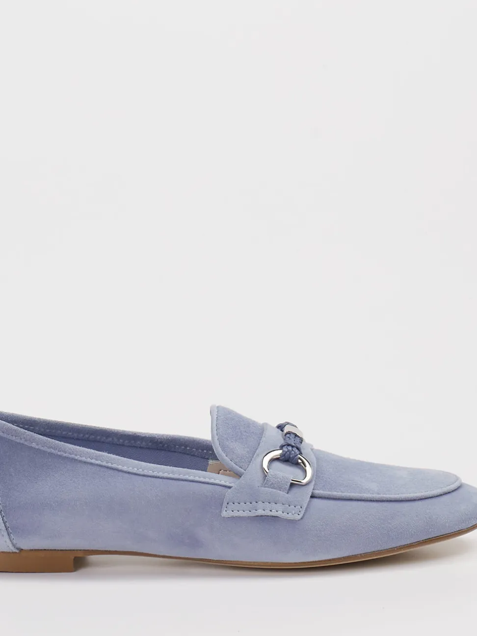 Konstantin Starke – Loafer aus Veloursleder Hellblau