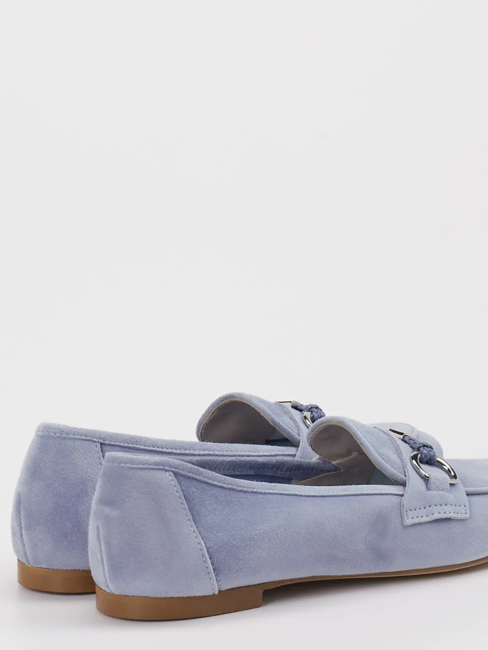 Konstantin Starke – Loafer aus Veloursleder Hellblau