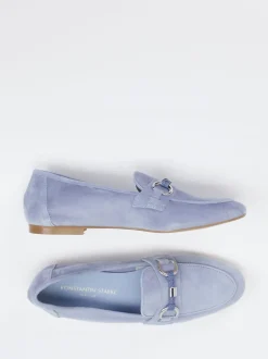 Konstantin Starke – Loafer aus Veloursleder Hellblau