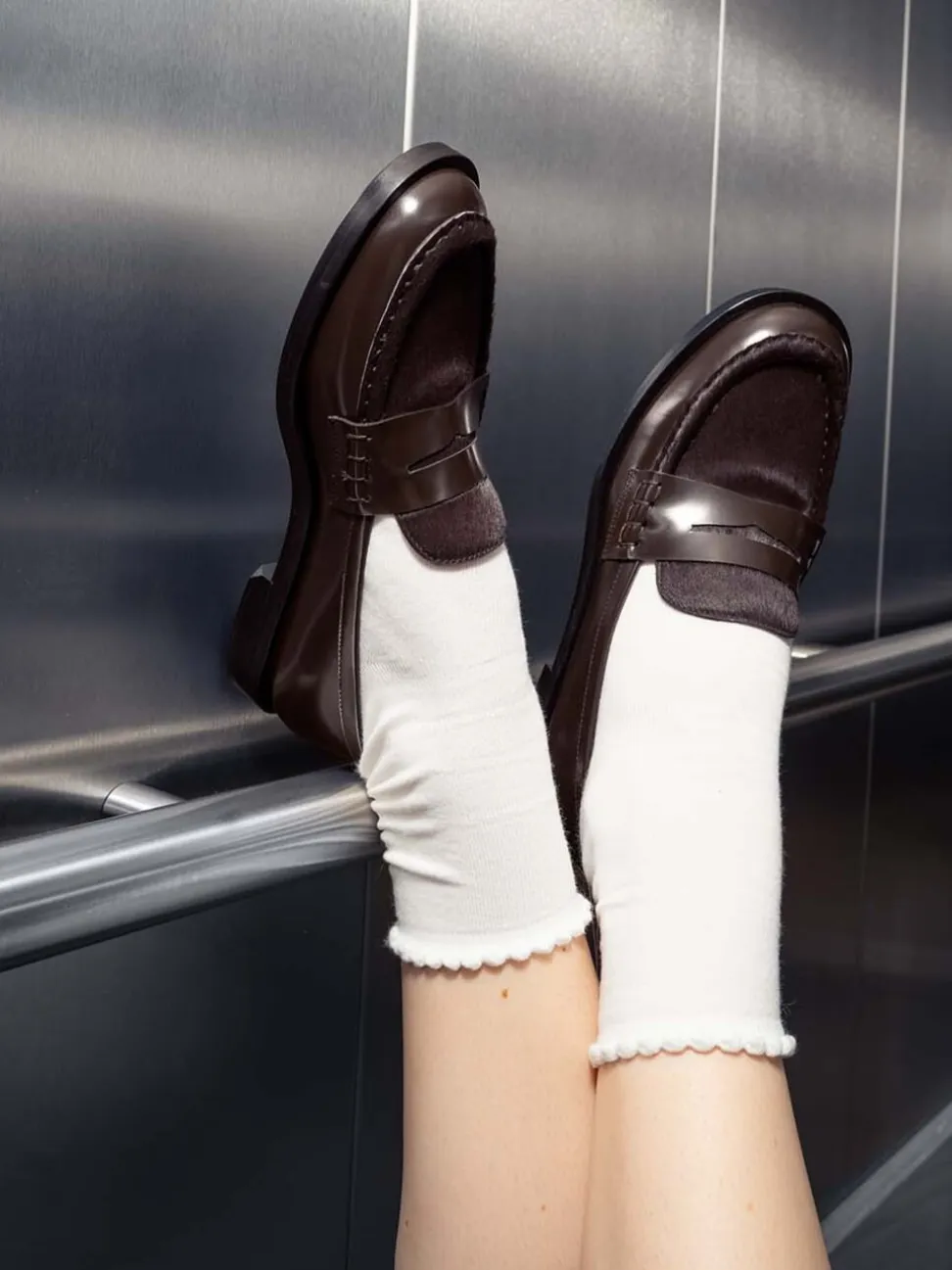Konstantin Starke – Loafer aus Hochglanzleder Dunkelbraun