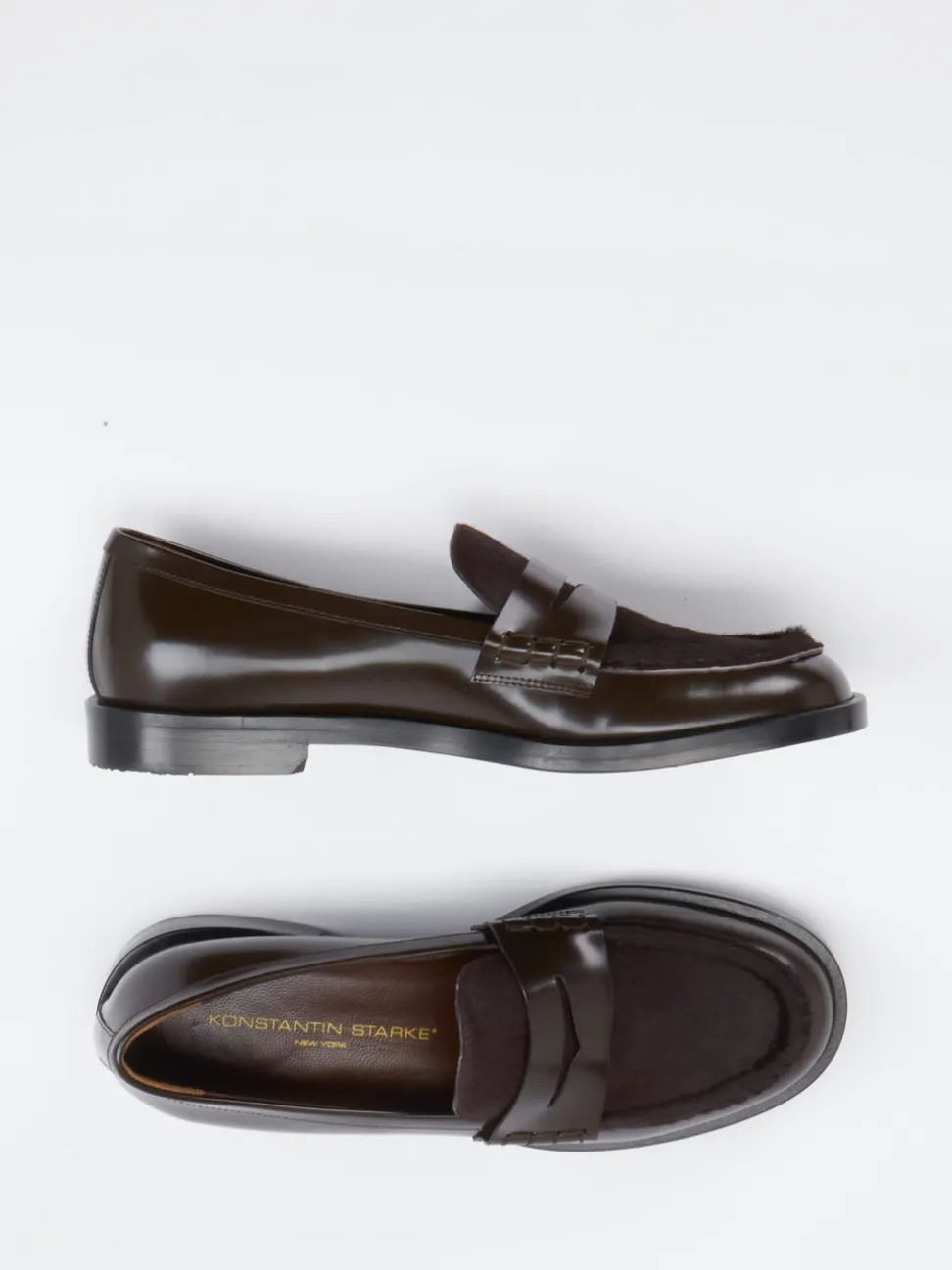 Konstantin Starke – Loafer aus Hochglanzleder Dunkelbraun
