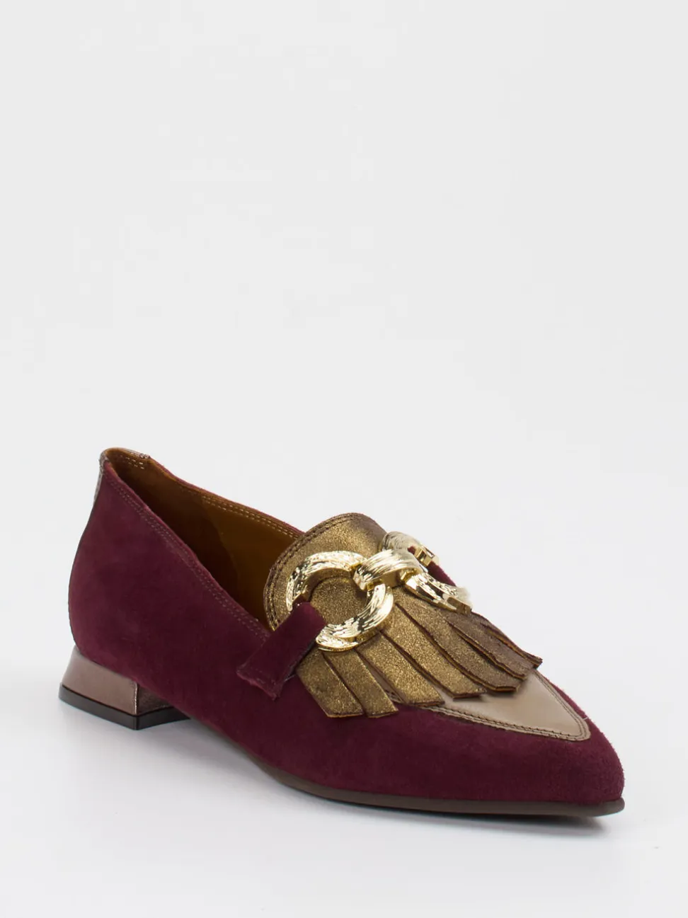 Konstantin Starke – Loafer aus Veloursleder Bordeaux