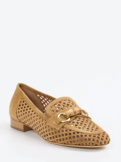 Konstantin Starke – Loafer aus Veloursleder honigbraun