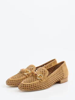 Konstantin Starke – Loafer aus Veloursleder honigbraun