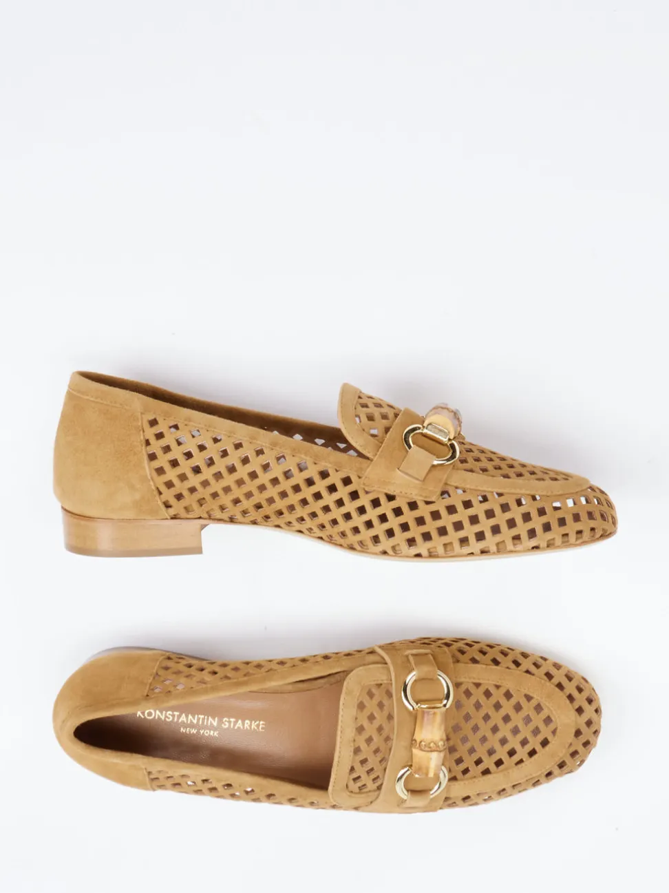 Konstantin Starke – Loafer aus Veloursleder honigbraun