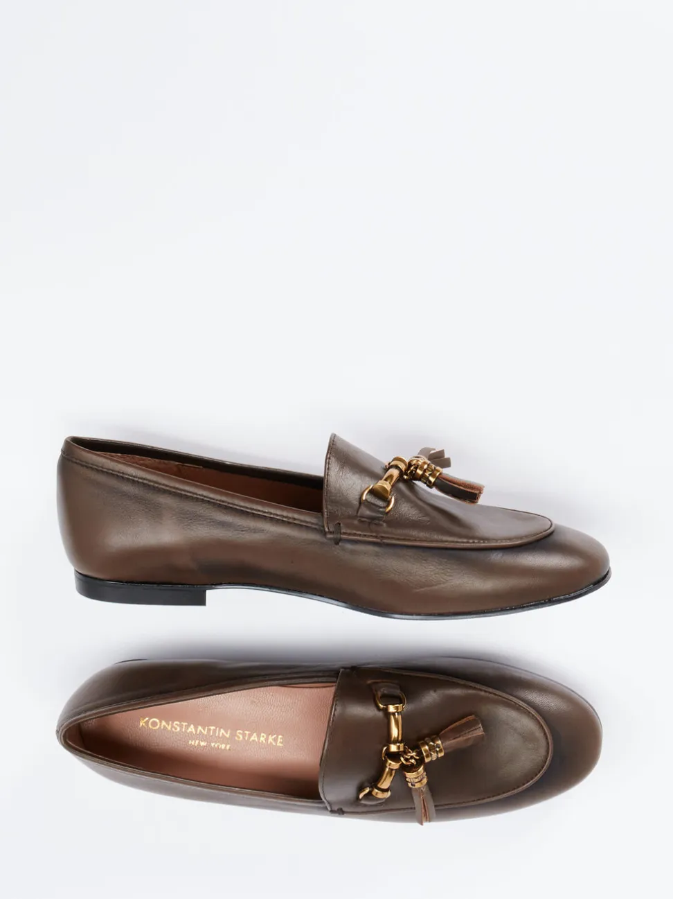 Konstantin Starke – Loafer aus Kalbleder mittelbraun