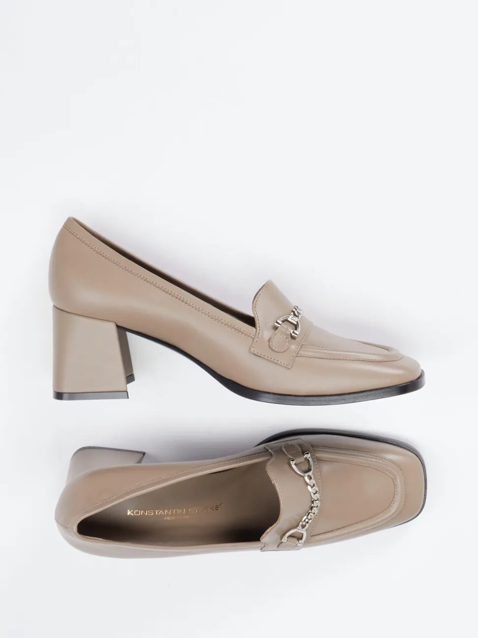 Konstantin Starke – Loafer-Pumps aus Lammleder taupe