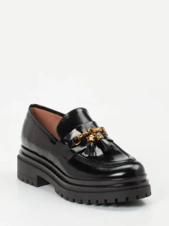 Konstantin Starke – Loafer aus Hochglanzleder schwarz