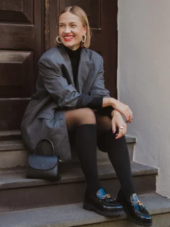 Konstantin Starke – Loafer aus Hochglanzleder schwarz