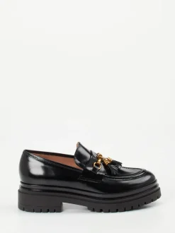 Konstantin Starke – Loafer aus Hochglanzleder schwarz