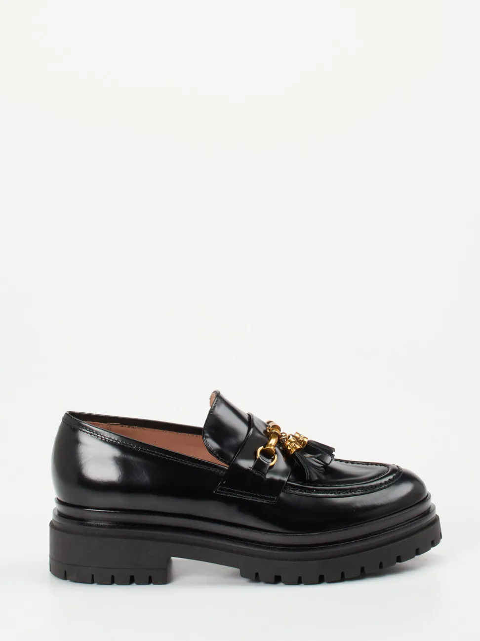 Konstantin Starke – Loafer aus Hochglanzleder schwarz