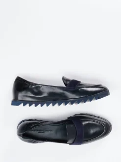 Konstantin Starke – Loafer aus Lammleder in Blau