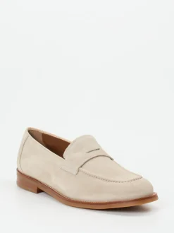 Konstantin Starke – Loafer aus Veloursleder Beigegrau
