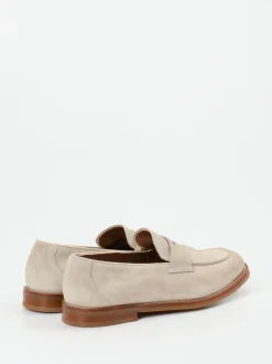 Konstantin Starke – Loafer aus Veloursleder Beigegrau