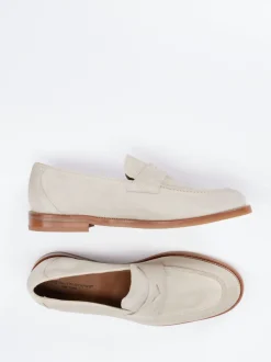Konstantin Starke – Loafer aus Veloursleder Beigegrau