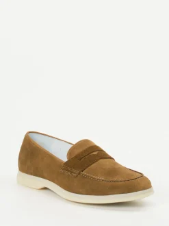 Konstantin Starke – Loafer aus Veloursleder cognacbraun
