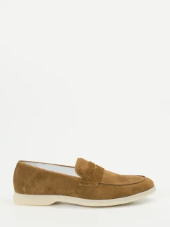 Konstantin Starke – Loafer aus Veloursleder cognacbraun
