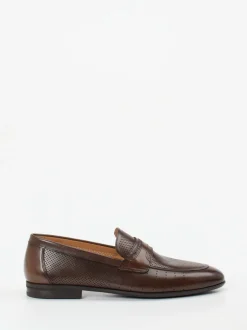 Konstantin Starke – Loafer aus geprägtem Leder Braun