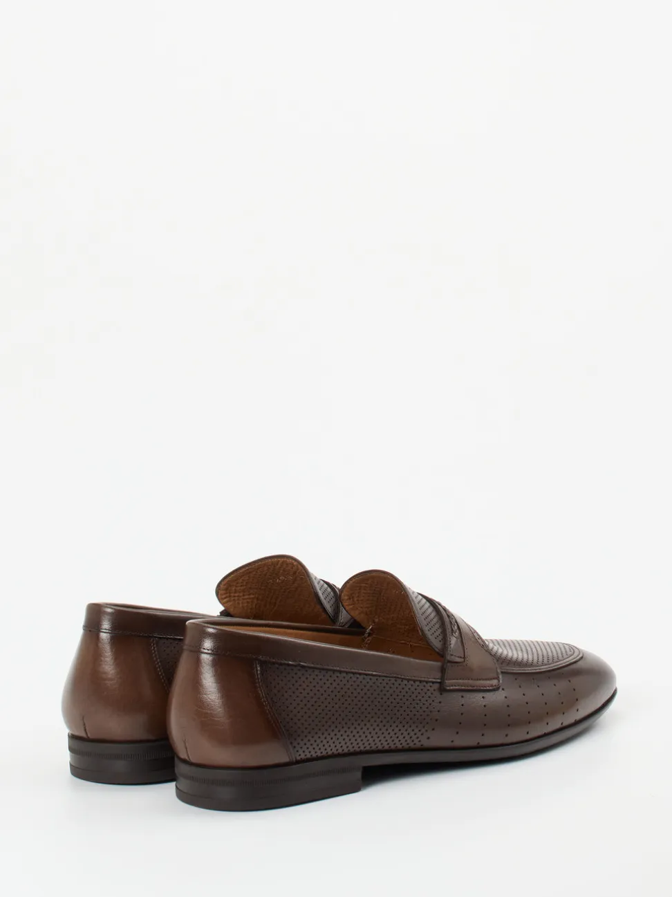 Konstantin Starke – Loafer aus geprägtem Leder Braun
