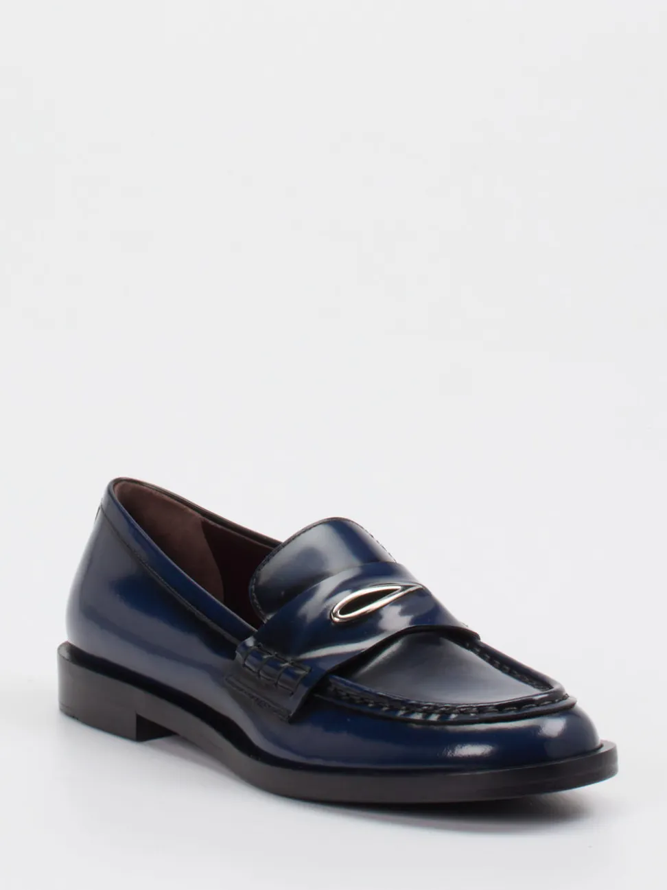 Konstantin Starke – Loafer aus Hochglanzleder Nachtblau