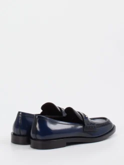 Konstantin Starke – Loafer aus Hochglanzleder Nachtblau