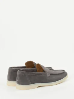 Konstantin Starke – Loafer aus Veloursleder Anthrazit