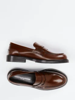 Konstantin Starke – Loafer aus Hochglanzleder braun