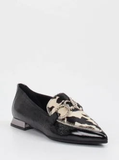 Konstantin Starke – Loafer aus Lackleder mit Animalprint