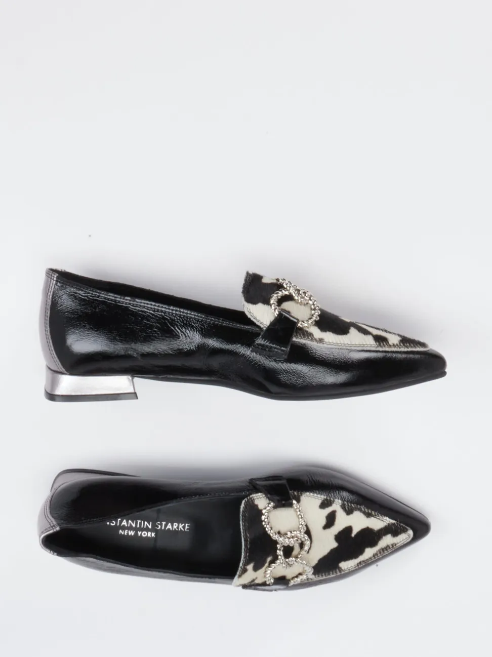 Konstantin Starke – Loafer aus Lackleder mit Animalprint