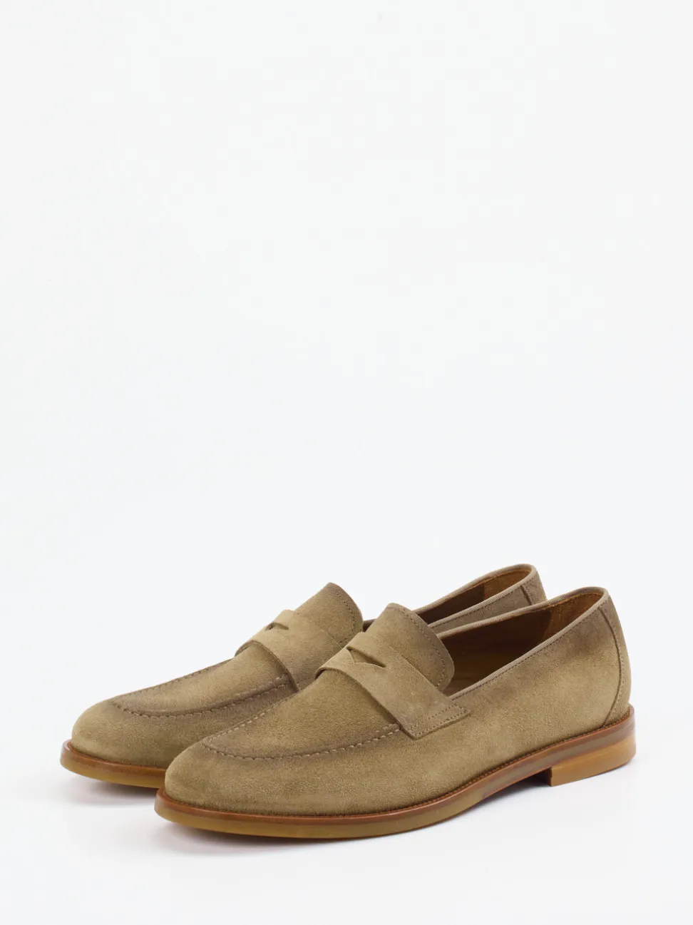 Konstantin Starke – Loafer aus Veloursleder sandbeige