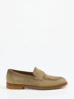 Konstantin Starke – Loafer aus Veloursleder sandbeige