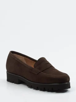 Konstantin Starke – Loafer aus Veloursleder Dunkelbraun
