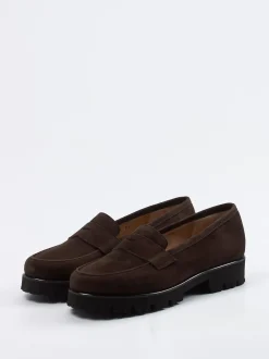 Konstantin Starke – Loafer aus Veloursleder Dunkelbraun