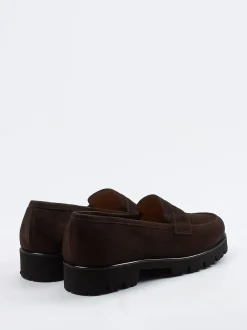 Konstantin Starke – Loafer aus Veloursleder Dunkelbraun