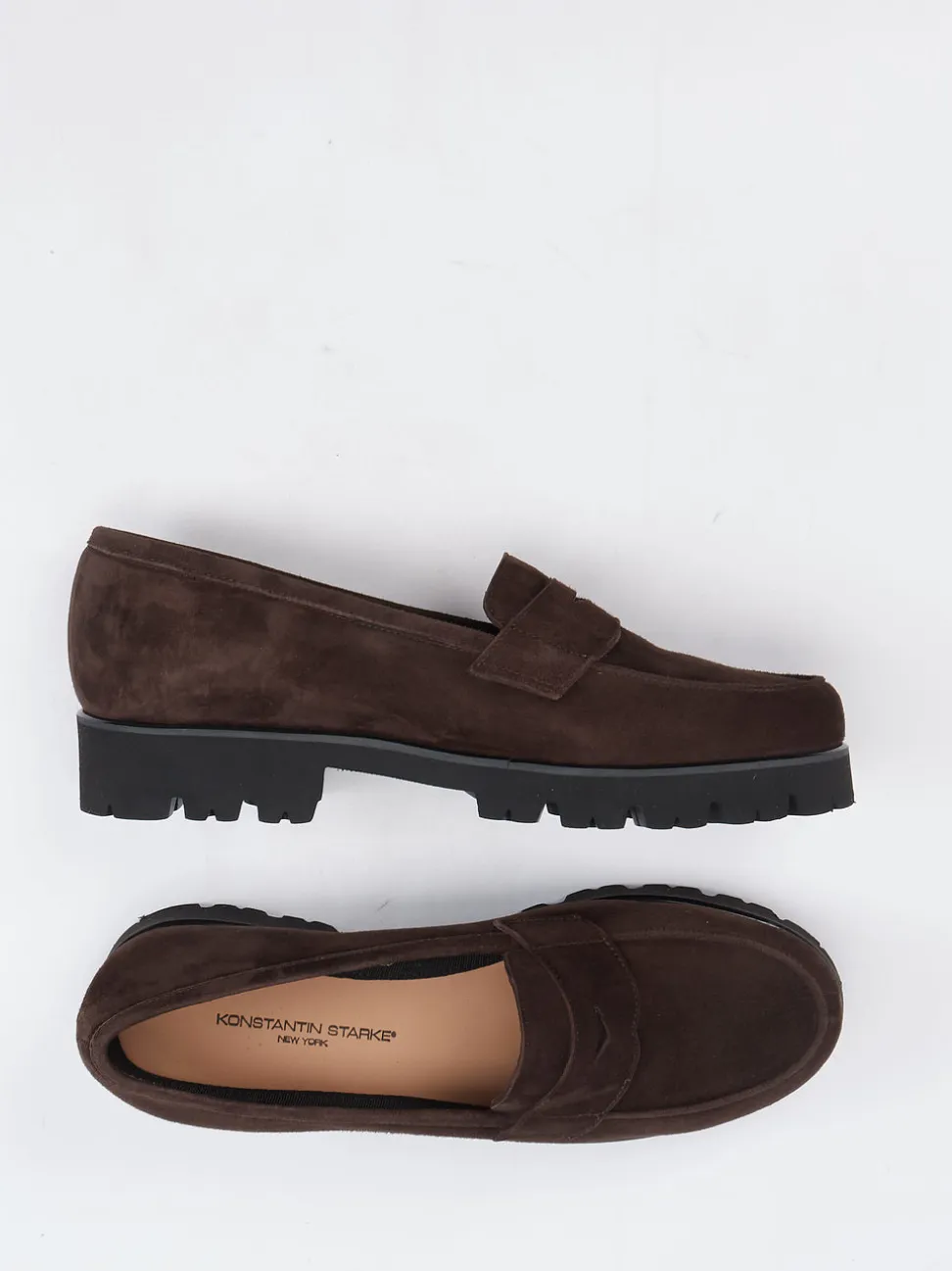 Konstantin Starke – Loafer aus Veloursleder Dunkelbraun