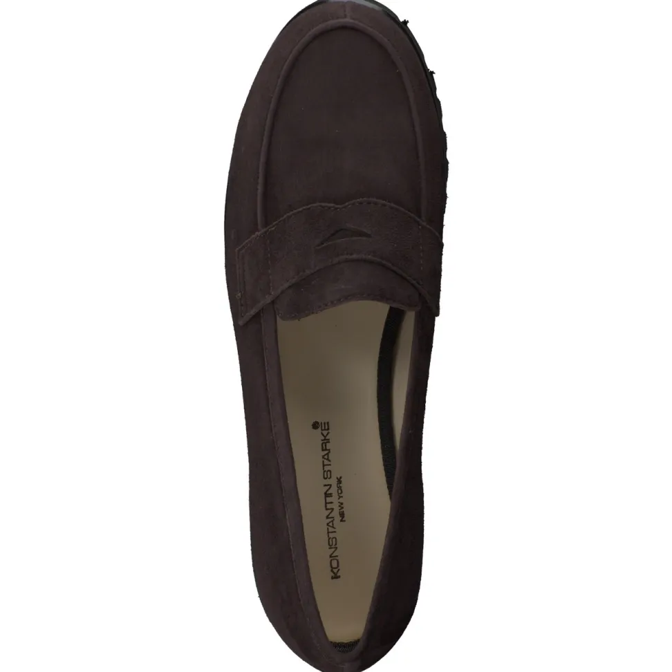 Konstantin Starke – Loafer aus Veloursleder Dunkelbraun