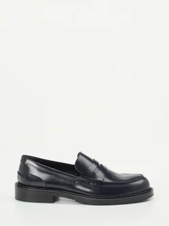Konstantin Starke – Loafer aus Hochglanzleder in Blau