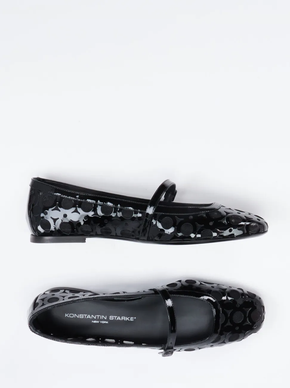 Konstantin Starke – Mary Jane Ballerinas aus Lackleder Schwarz