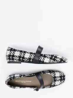 Konstantin Starke – Mary Janes aus Bouclé-Textil Schwarz