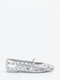 Konstantin Starke – Mary Jane Ballerinas aus Lammleder silber