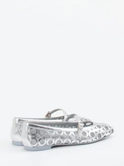 Konstantin Starke – Mary Jane Ballerinas aus Lammleder silber