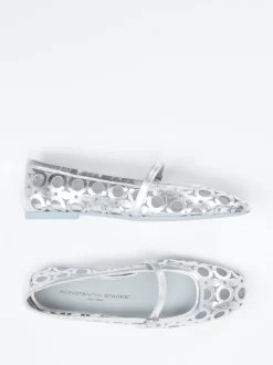Konstantin Starke – Mary Jane Ballerinas aus Lammleder silber
